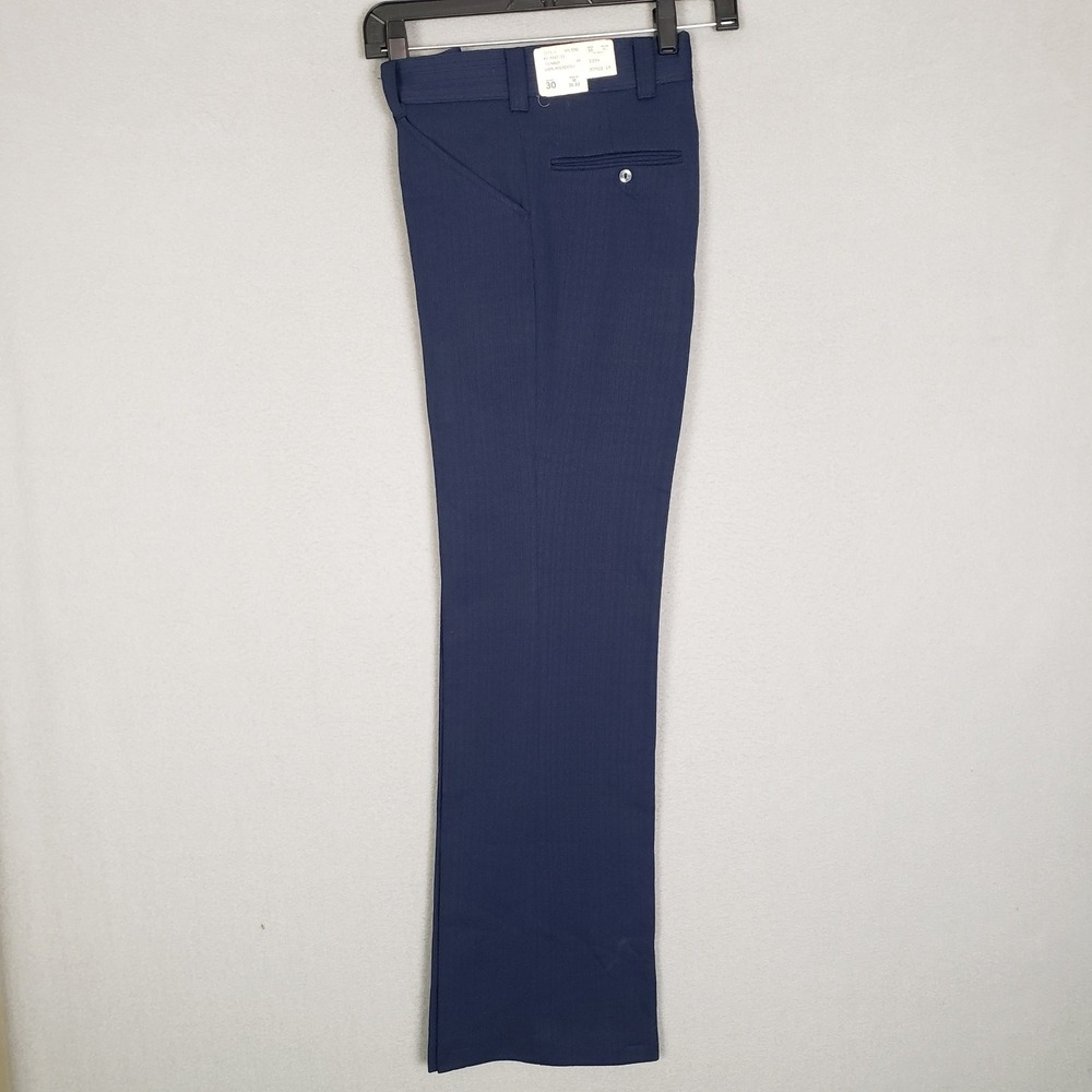 Vintage Montgomery Ward Dress Pants Blue Retro Career Trousers Size 30 Deadstock